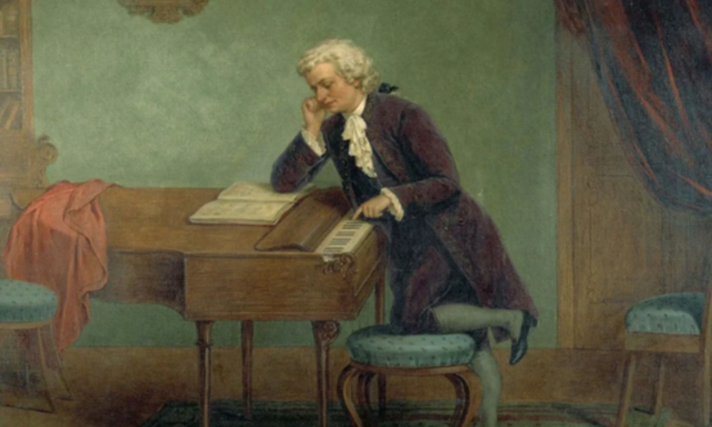 موتزارت کنار پیانو